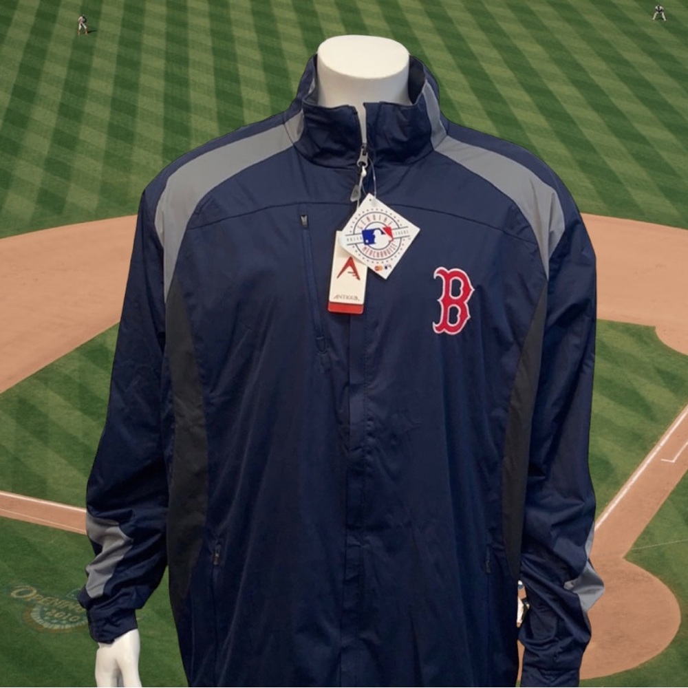 Boston Red Sox MLB Antigua Genuine Merchandise Blue Embroidered Jacket Size XXL